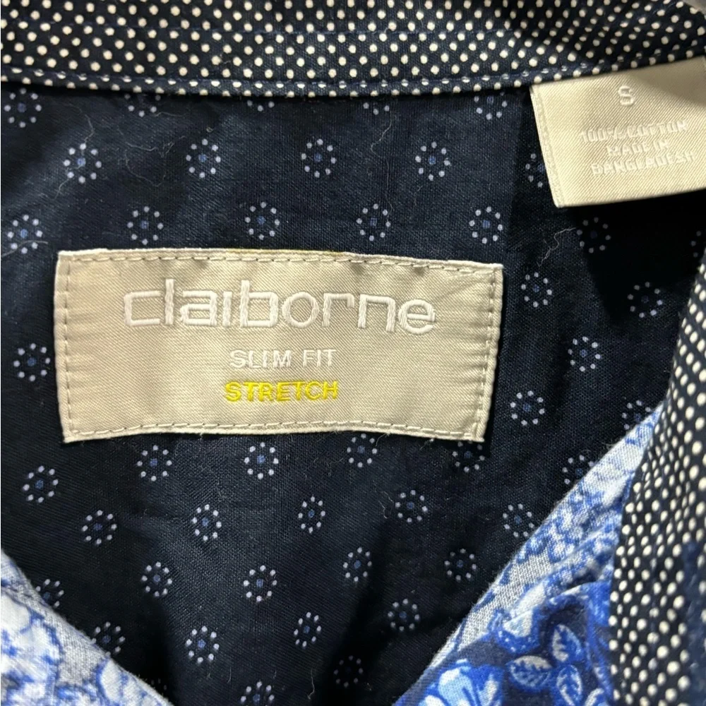 Men's Blue Floral Shirt -Sz S